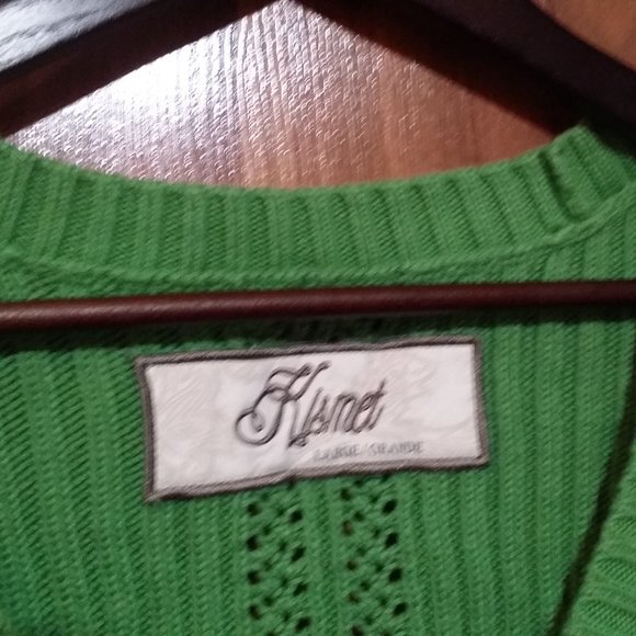 Kismet Green Knit Cardigan Sweater - Picture 2 of 7
